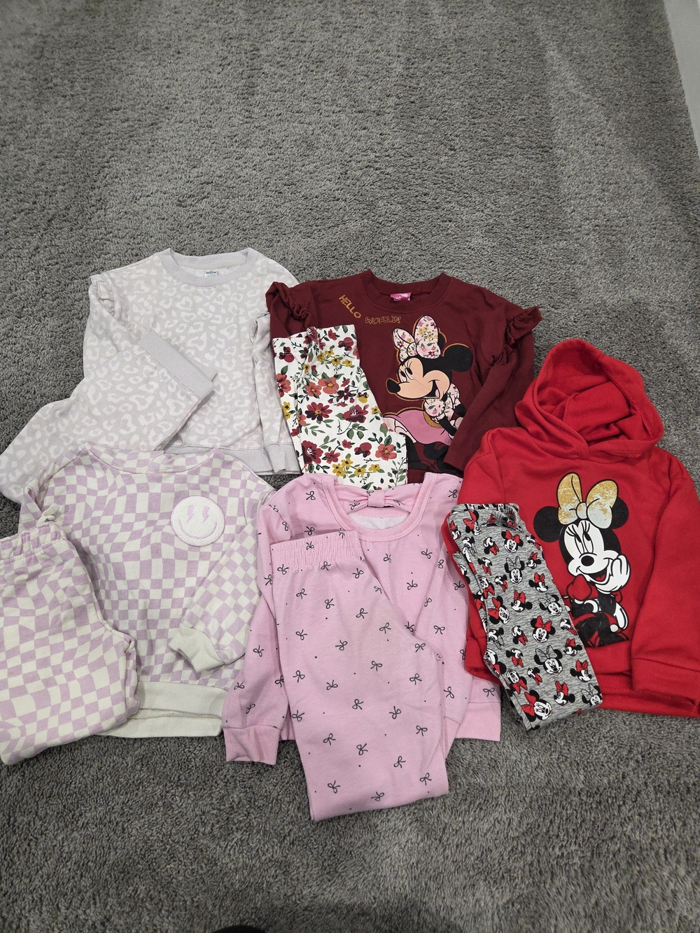 Disney Minnie Mouse Pink and Red Set And Other Matching Sets 4T
